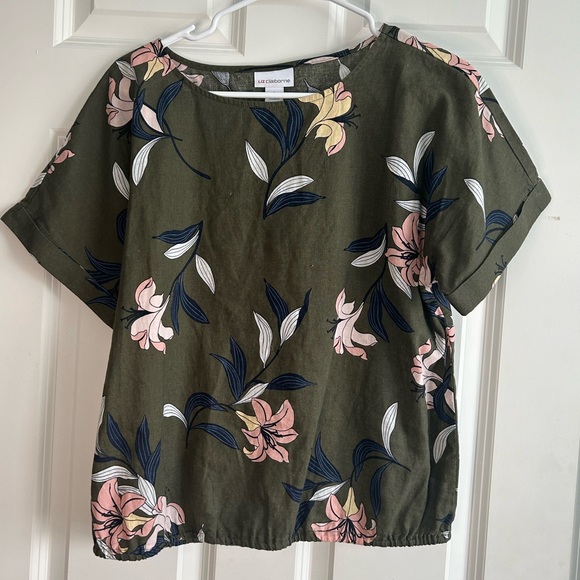 Liz‎ Claiborne Floral Print Top - Picture 1 of 7